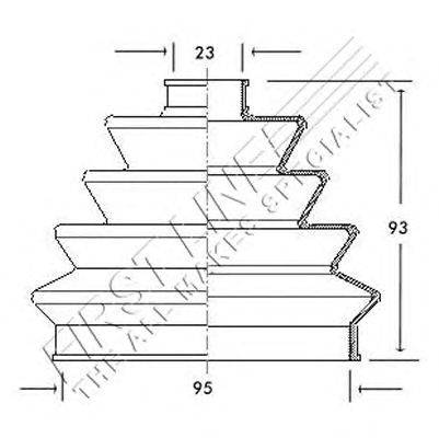 Пыльник, приводной вал FIRST LINE FCB2024