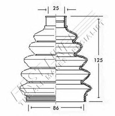 Пыльник, приводной вал FIRST LINE FCB2302