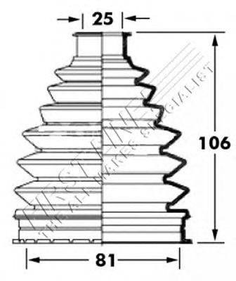 Пыльник, приводной вал FIRST LINE FCB6020