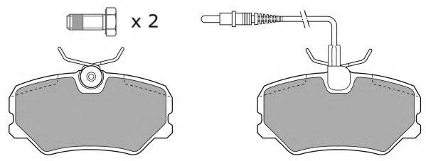 Комплект тормозных колодок, дисковый тормоз FOMOCO 120379