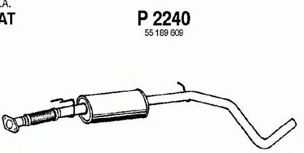 Средний глушитель выхлопных газов FENNO 2240