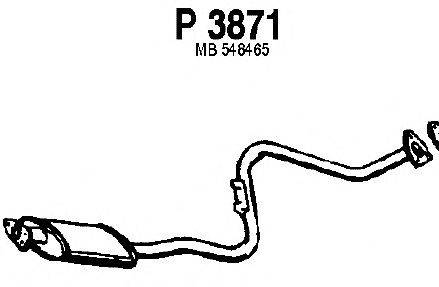 Средний глушитель выхлопных газов FENNO 3871