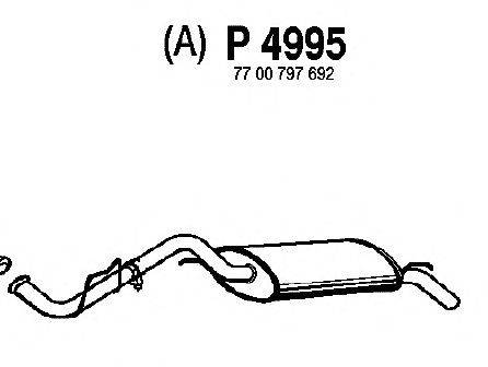 Глушитель выхлопных газов конечный FENNO P4995