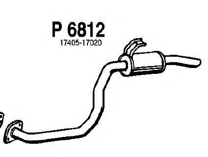 Глушитель выхлопных газов конечный FENNO 6812