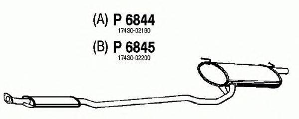 Глушитель выхлопных газов конечный FENNO P6844