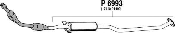 Средний глушитель выхлопных газов FENNO 6993