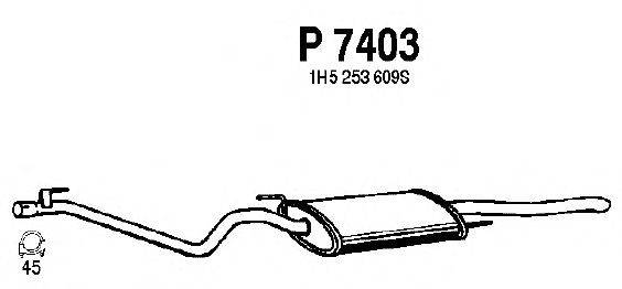 Глушитель выхлопных газов конечный FENNO P7403