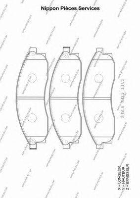 Комплект тормозных колодок, дисковый тормоз NPS LP1013
