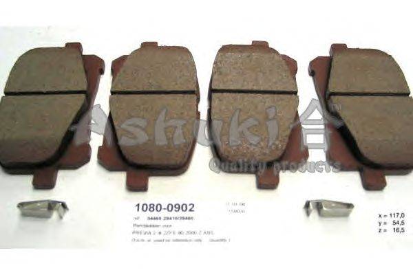 Комплект тормозных колодок, дисковый тормоз ASHUKI 10800902