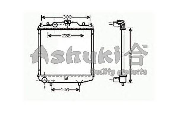 Радиатор, охлаждение двигателя ASHUKI K45015