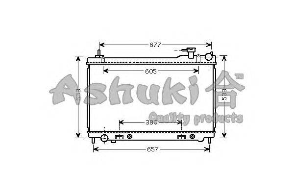 Радиатор, охлаждение двигателя ASHUKI N656-72