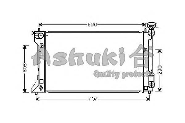 Радиатор, охлаждение двигателя ASHUKI T55411