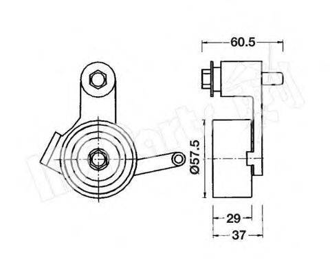 Устройство для натяжения ремня, ремень ГРМ IPS Parts ITB-6237