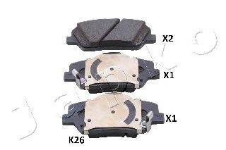 Комплект тормозных колодок, дисковый тормоз JAPKO 50K26