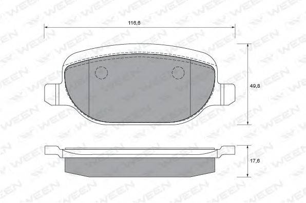 Комплект тормозных колодок, дисковый тормоз WEEN 151-1728