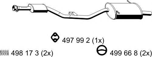 Глушитель выхлопных газов конечный ERNST 273053