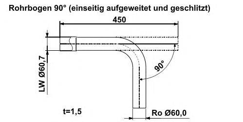 Труба выхлопного газа, универсальная ERNST 461535