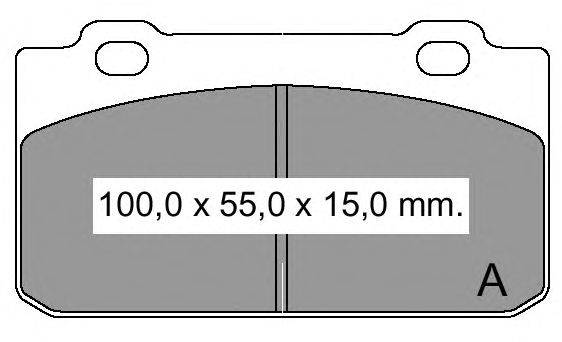 Комплект тормозных колодок, дисковый тормоз ALFA ROMEO 60750465