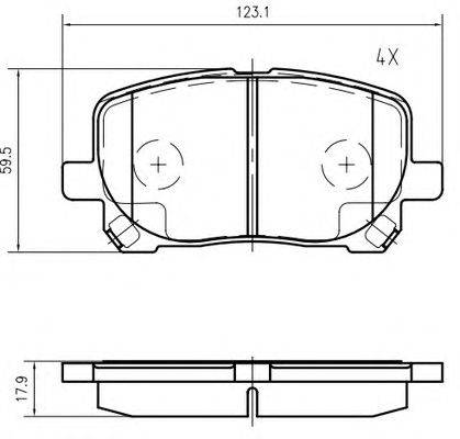 Комплект тормозных колодок, дисковый тормоз VEMA K821400