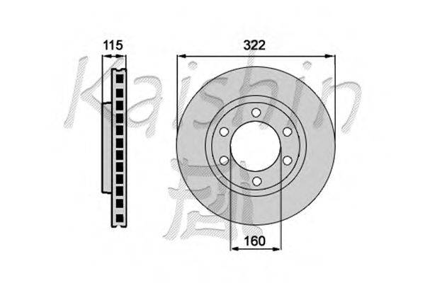 Тормозной диск KAISHIN CBR208