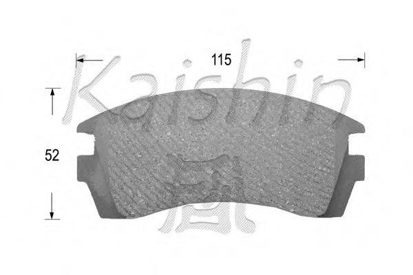 Комплект тормозных колодок, дисковый тормоз KAISHIN D1176