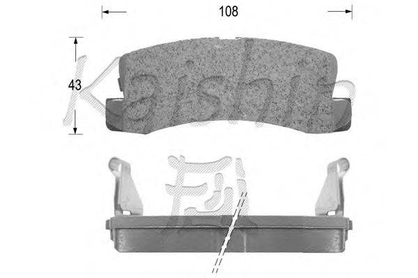 Комплект тормозных колодок, дисковый тормоз KAISHIN D2053