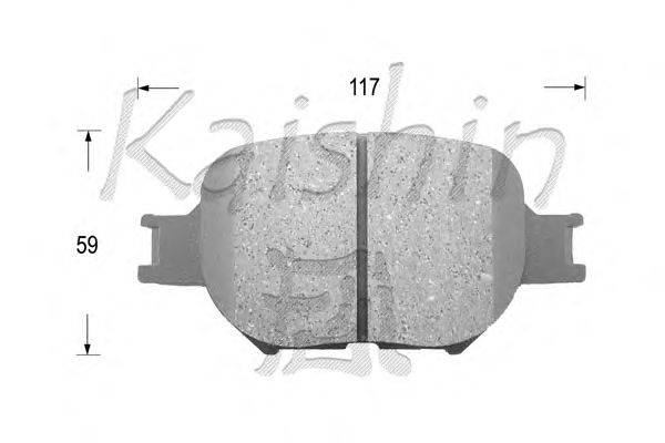 Комплект тормозных колодок, дисковый тормоз KAISHIN D2180