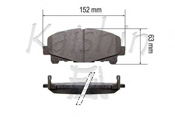 Комплект тормозных колодок, дисковый тормоз KAISHIN D5171