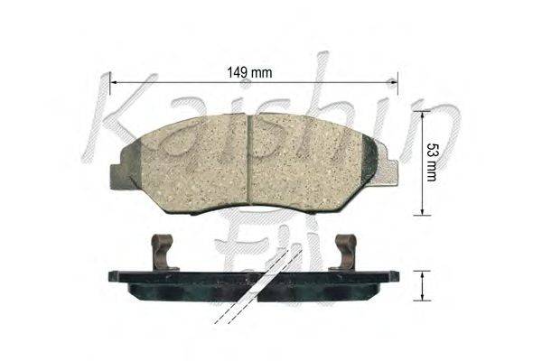 Комплект тормозных колодок, дисковый тормоз KAISHIN FK11207