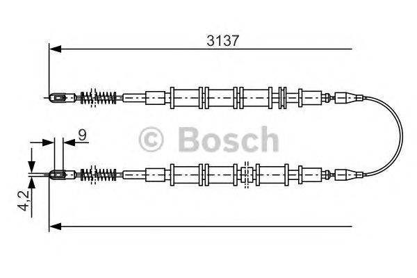 Трос, стояночная тормозная система BOSCH 1 987 477 247