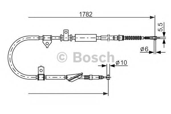 Трос, стояночная тормозная система BOSCH 1 987 477 889