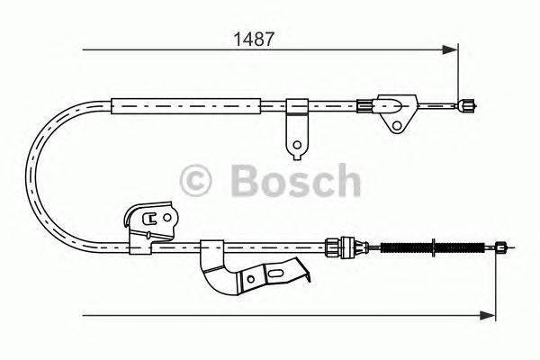 Трос, стояночная тормозная система BOSCH 1 987 477 952