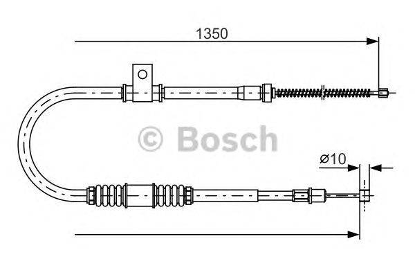 Трос, стояночная тормозная система BOSCH BC957