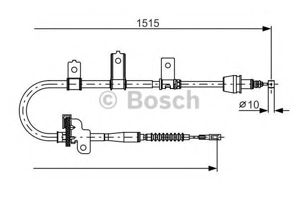 Трос, стояночная тормозная система BOSCH 1 987 482 098