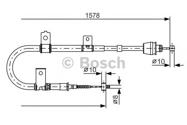 Трос, стояночная тормозная система HERTH+BUSS JAKOPARTS J19138