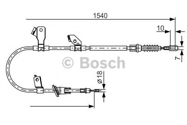 Трос, стояночная тормозная система BOSCH 1 987 482 271