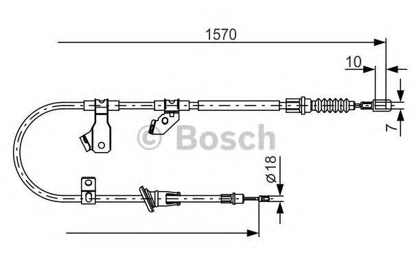 Трос, стояночная тормозная система BOSCH 1 987 482 272