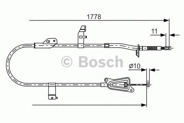 Трос, стояночная тормозная система BOSCH 1 987 482 304