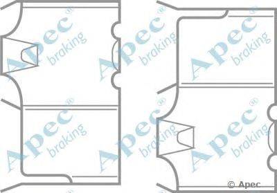 Комплектующие, тормозные колодки APEC braking KIT422