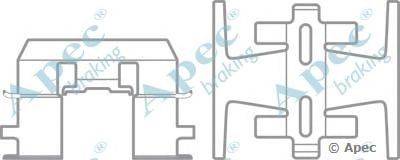 Комплектующие, тормозные колодки APEC braking KIT528