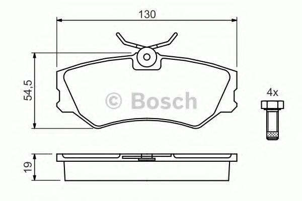 Комплект тормозных колодок, дисковый тормоз BOSCH 20124