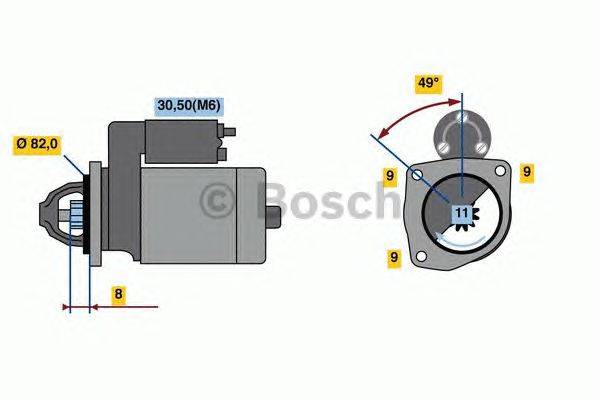 Стартер BOSCH 0001148003