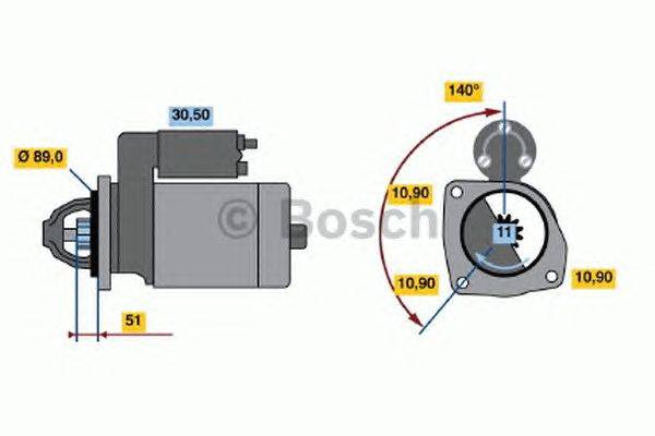 Стартер BOSCH 0 986 017 090