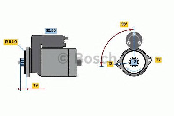 Стартер BOSCH 0 986 023 840