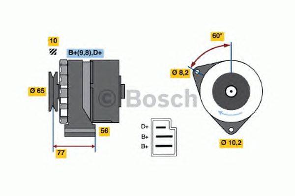 Генератор BOSCH 0986031080