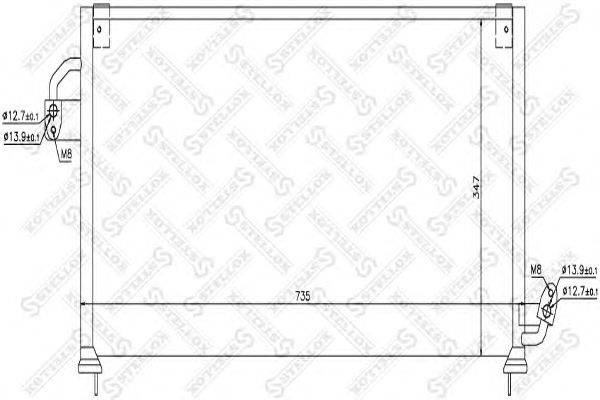 Конденсатор, кондиционер STELLOX 1045521SX