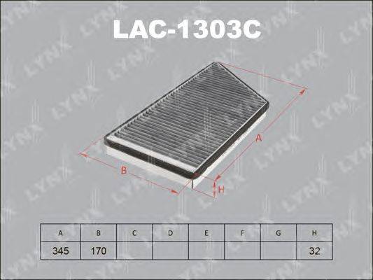 Фильтр, воздух во внутренном пространстве LYNXauto LAC-1303C