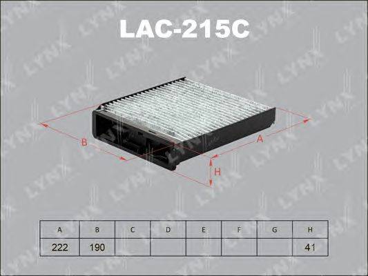 Фильтр, воздух во внутренном пространстве LYNXauto LAC-215C