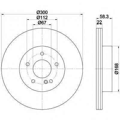 Тормозной диск HELLA PAGID 8DD 355 115-391