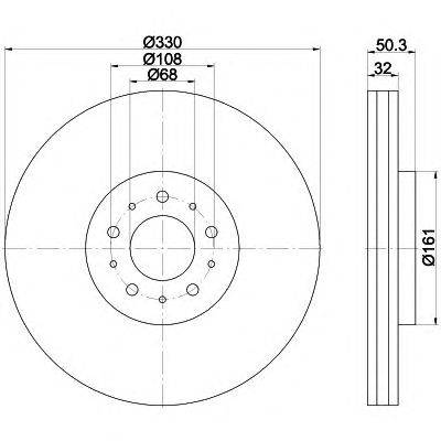 Тормозной диск HELLA PAGID 8DD 355 115-591